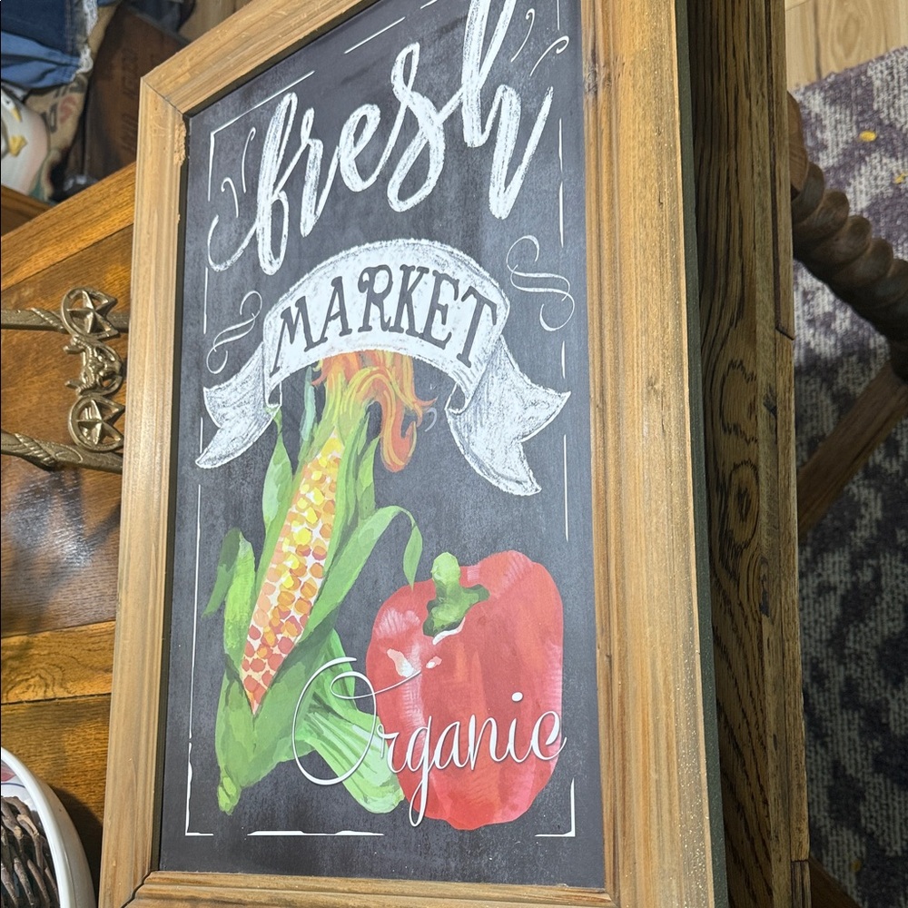 Flash sale💥🔥Farmhouse kitchen Fresh Market Organic Chalkboard Sign wall decor - Picture 5 of 6